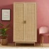 Armoire AMANA Cannage Rotin 2 Portes 90cm