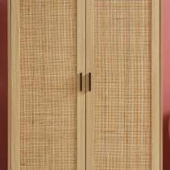 Armoire AMANA Cannage Rotin 2 Portes 90cm 9 Armoire AMANA Cannage Rotin 2 Portes 90cm -Meuble Déco Soldes armoire amana 2