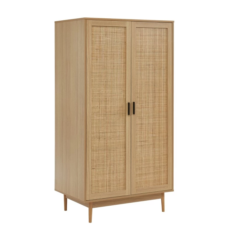 Armoire AMANA Cannage Rotin 2 Portes 90cm 5 Armoire AMANA Cannage Rotin 2 Portes 90cm – Image 5