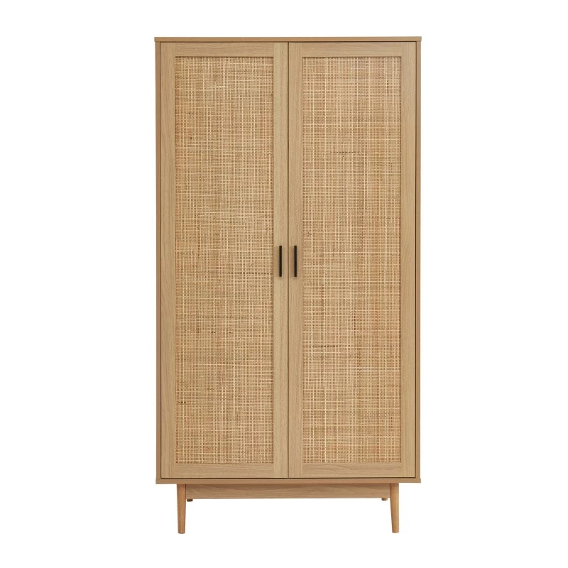 Armoire AMANA Cannage Rotin 2 Portes 90cm 6 Armoire AMANA Cannage Rotin 2 Portes 90cm – Image 6