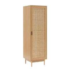 Armoire AMANA Effet Chêne Et Cannage Rotin 1 Porte H180cm 9 Armoire AMANA Effet Chêne Et Cannage Rotin 1 Porte H180cm -Meuble Déco Soldes armoire amana effet chene et cannage rotin 1 porte h180cm 2