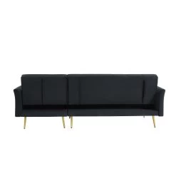 Canapé D'angle AROMA Convertible Velours Noir 5 Places 12 Canapé D'angle AROMA Convertible Velours Noir 5 Places -Meuble Déco Soldes aromaancvvvnr canape 5 places 5