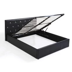 Lit Coffre BAHIA Simili Noir 140x190 Sommier Inclus 9 Lit Coffre BAHIA Simili Noir 140x190 Sommier Inclus -Meuble Déco Soldes bahia lit coffre 149 noir 3