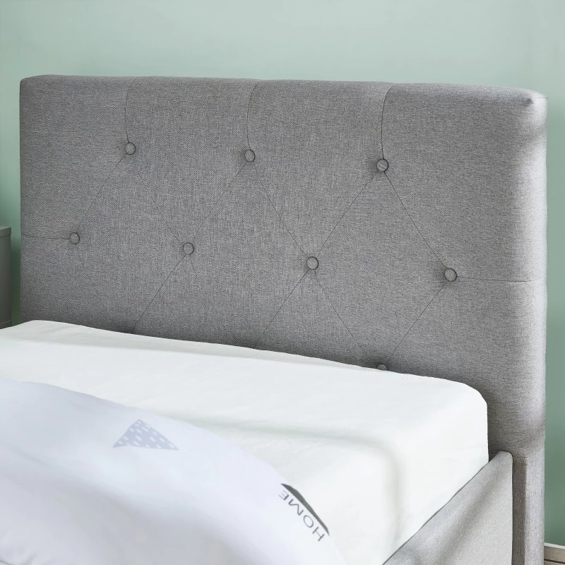 Lit Coffre Enfant BAHIA Tissu Gris 90x190 Sommier Inclus 3 Lit Coffre Enfant BAHIA Tissu Gris 90x190 Sommier Inclus – Image 3