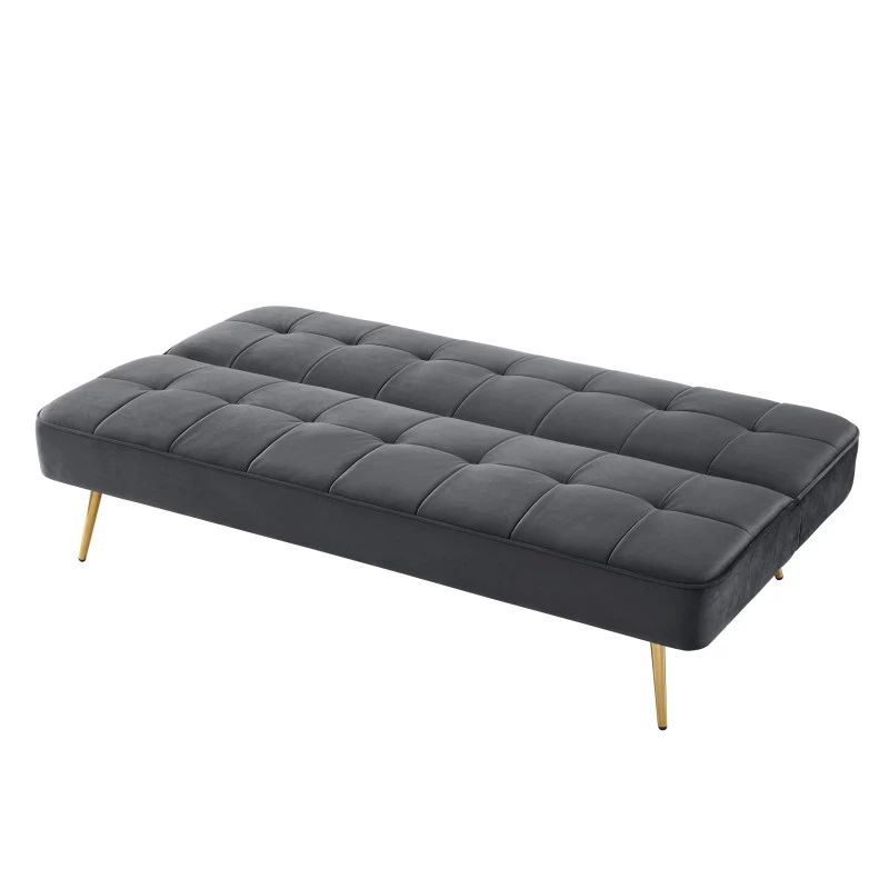 Banquette AROMA Convertible En Velours Anthracite 3 Places 4 Banquette AROMA Convertible En Velours Anthracite 3 Places – Image 4