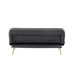 Banquette AROMA Convertible En Velours Anthracite 3 Places 11 Banquette AROMA Convertible En Velours Anthracite 3 Places -Meuble Déco Soldes banquette aroma en velours anthracite 3 places convertible 4