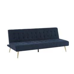 Banquette NINO Convertible Velours Côtelé Bleu Foncé -Meuble Déco Soldes banquette nino convertible velours cotele bleu fonce 2