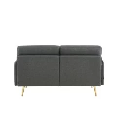 Canapé Droit ADAM Fixe Tissu Anthracite 10 Canapé Droit ADAM Fixe Tissu Anthracite -Meuble Déco Soldes canape adam tissu anthracite pied en metal dore 2 pl 3