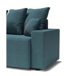 Canapé D'angle ALMA Convertible Tissu Bleu Paon 4 Places -Meuble Déco Soldes canape angle alma convertible tissu bleu paon 4 places 6