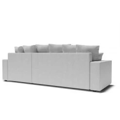 Canapé D'angle ALMA Convertible Tissu Gris 4 Places -Meuble Déco Soldes canape angle alma convertible tissu gris 4 places 5