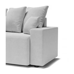 Canapé D'angle ALMA Convertible Tissu Gris 4 Places -Meuble Déco Soldes canape angle alma convertible tissu gris 4 places 6