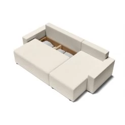 Canapé D'angle ALMA Convertible Velours Côtelé Beige 4 Places 14 Canapé D'angle ALMA Convertible Velours Côtelé Beige 4 Places -Meuble Déco Soldes canape angle alma convertible velours cotele beige 4 places 4
