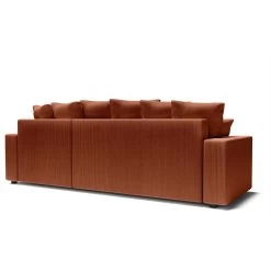Canapé D'angle ALMA Convertible Velours Côtelé Terracotta 4 Places 15 Canapé D'angle ALMA Convertible Velours Côtelé Terracotta 4 Places -Meuble Déco Soldes canape angle alma convertible velours cotele terracotta 4 places 5
