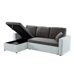 Canapé D'angle ASPEN Gris Et Blanc 4 Accroches 12 Canapé D'angle ASPEN Gris Et Blanc 4 Accroches -Meuble Déco Soldes canape angle aspen gris et blanc 4 accroches 4