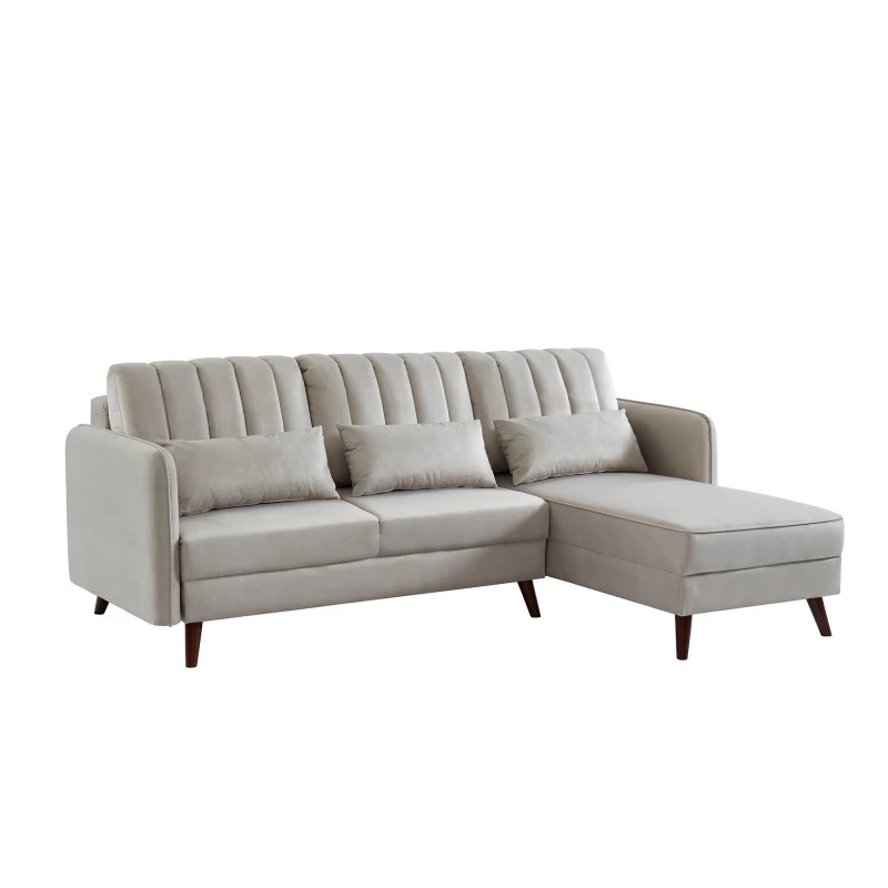 Canapé D'angle IDAHO Tissu Sable Fixe 2 Canapé D'angle IDAHO Tissu Sable Fixe – Image 2