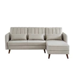 Canapé D'angle IDAHO Tissu Sable Fixe 8 Canapé D'angle IDAHO Tissu Sable Fixe -Meuble Déco Soldes canape angle idaho tissu sable angle fixe 2