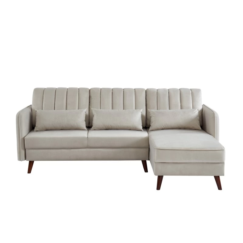 Canapé D'angle IDAHO Tissu Sable Fixe 3 Canapé D'angle IDAHO Tissu Sable Fixe – Image 3