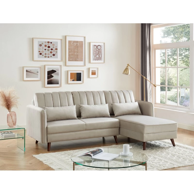 Canapé D'angle IDAHO Tissu Sable Fixe 5 Canapé D'angle IDAHO Tissu Sable Fixe – Image 5