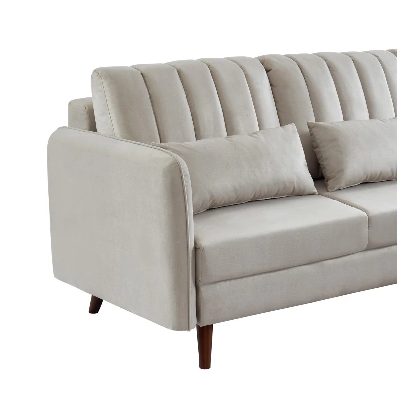 Canapé D'angle IDAHO Tissu Sable Fixe 6 Canapé D'angle IDAHO Tissu Sable Fixe – Image 6