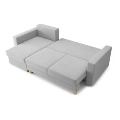 Canapé D'angle KRISTI Convertible Tissu Gris 4 Places 13 Canapé D'angle KRISTI Convertible Tissu Gris 4 Places -Meuble Déco Soldes canape angle kristi convertible tissu gris 4 places 3