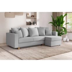 Canapé D'angle KRISTI Convertible Tissu Gris 4 Places 18 Canapé D'angle KRISTI Convertible Tissu Gris 4 Places -Meuble Déco Soldes canape angle kristi convertible tissu gris 4 places 8