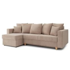 Canapé D'angle KRISTI Convertible Velours Côtelé Grège 4 Places 12 Canapé D'angle KRISTI Convertible Velours Côtelé Grège 4 Places -Meuble Déco Soldes canape angle kristi convertible velours cotele grege 4 places 2