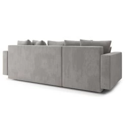 Canapé D'angle KRISTI Convertible Velours Côtelé Gris Clair 4 Places 15 Canapé D'angle KRISTI Convertible Velours Côtelé Gris Clair 4 Places -Meuble Déco Soldes canape angle kristi convertible velours cotele gris claire 4 places 5