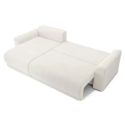 Canapé D'angle NOVA Convertible Tissu Bouclette Blanc 4 Places 13 Canapé D'angle NOVA Convertible Tissu Bouclette Blanc 4 Places -Meuble Déco Soldes canape angle nova convertible tissu bouclette blanc 4 places 3