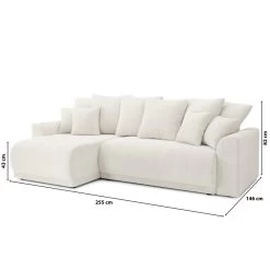 Canapé D'angle NOVA Convertible Tissu Bouclette Blanc 4 Places 19 Canapé D'angle NOVA Convertible Tissu Bouclette Blanc 4 Places -Meuble Déco Soldes canape angle nova convertible tissu bouclette blanc 4 places 8