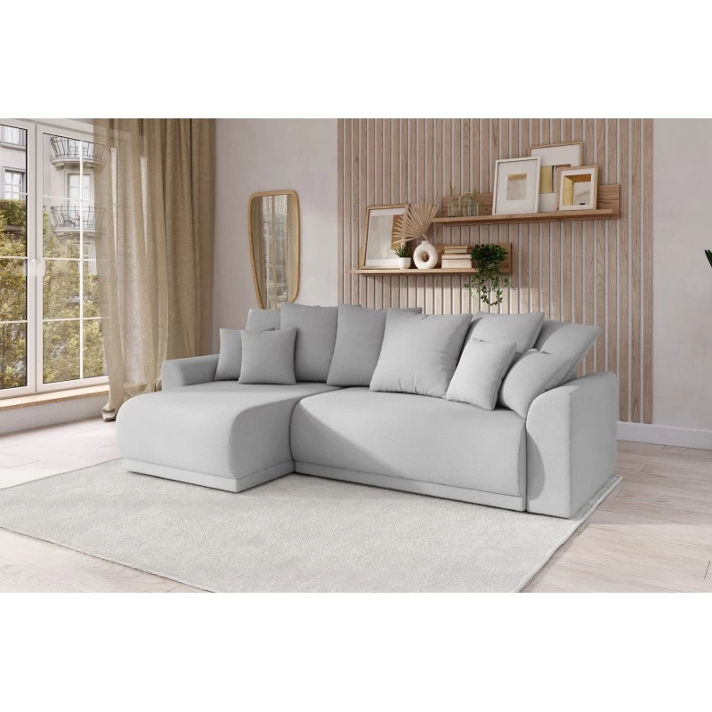 Canapé D'angle NOVA Convertible Tissu Gris 4 Places 9 Canapé D'angle NOVA Convertible Tissu Gris 4 Places – Image 9