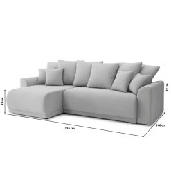 Canapé D'angle NOVA Convertible Tissu Gris 4 Places 19 Canapé D'angle NOVA Convertible Tissu Gris 4 Places -Meuble Déco Soldes canape angle nova convertible tissu gris 4 places 9