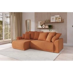 Canapé D'angle NOVA Convertible Tissu Rouille 4 Places 18 Canapé D'angle NOVA Convertible Tissu Rouille 4 Places -Meuble Déco Soldes canape angle nova convertible tissu rouille 4 places 8