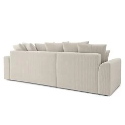 Canapé D'angle NOVA Convertible Velours Côtelé Beige 4 Places -Meuble Déco Soldes canape angle nova convertible velours cotele beige 4 places 5
