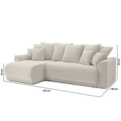 Canapé D'angle NOVA Convertible Velours Côtelé Beige 4 Places -Meuble Déco Soldes canape angle nova convertible velours cotele beige 4 places 9