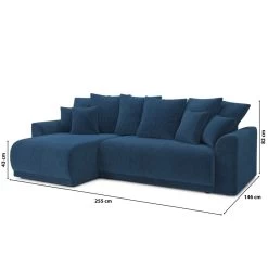 Canapé D'angle NOVA Convertible Velours Côtelé Bleu Cobalt 4 Places 19 Canapé D'angle NOVA Convertible Velours Côtelé Bleu Cobalt 4 Places -Meuble Déco Soldes canape angle nova convertible velours cotele bleu cobalt 4 places 9