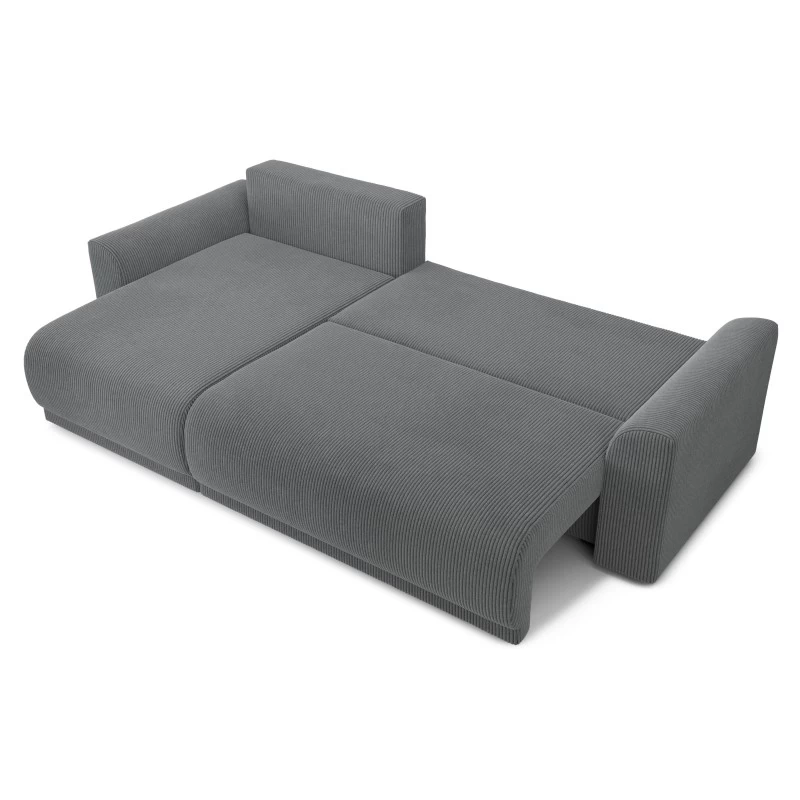 Canapé D'angle NOVA Convertible Velours Côtelé Gris Souris 4 Places 4 Canapé D'angle NOVA Convertible Velours Côtelé Gris Souris 4 Places – Image 4