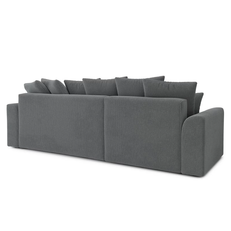 Canapé D'angle NOVA Convertible Velours Côtelé Gris Souris 4 Places 6 Canapé D'angle NOVA Convertible Velours Côtelé Gris Souris 4 Places – Image 6