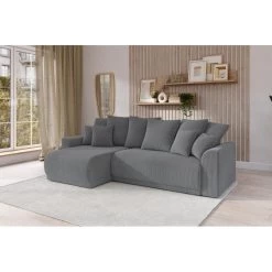 Canapé D'angle NOVA Convertible Velours Côtelé Gris Souris 4 Places 17 Canapé D'angle NOVA Convertible Velours Côtelé Gris Souris 4 Places -Meuble Déco Soldes canape angle nova convertible velours cotele gris souris 4 places 7