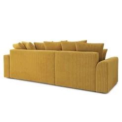 Canapé D'angle NOVA Convertible Velours Côtelé Jaune 4 Places -Meuble Déco Soldes canape angle nova convertible velours cotele jaune 4 places 5