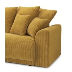 Canapé D'angle NOVA Convertible Velours Côtelé Jaune 4 Places -Meuble Déco Soldes canape angle nova convertible velours cotele jaune 4 places 6