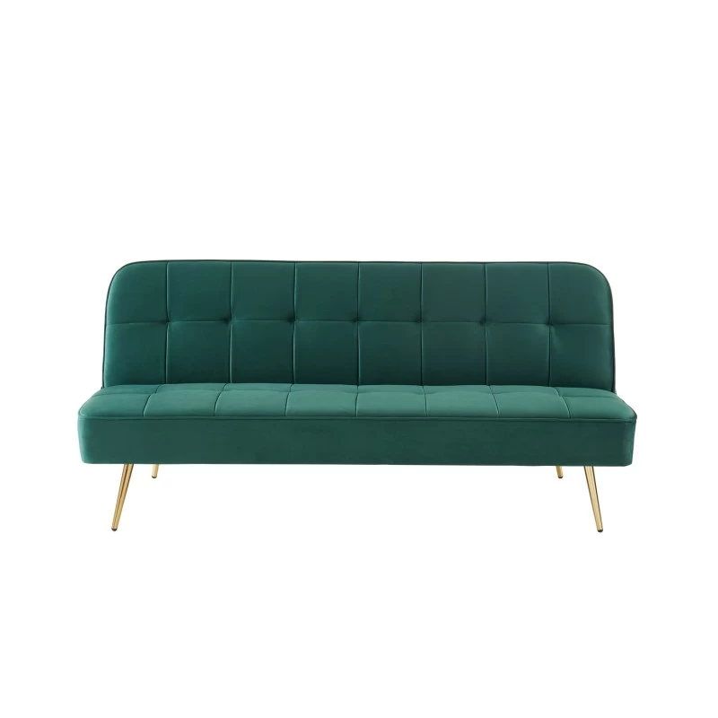 Banquette AROMA En Velours Vert 3 Places Convertible 2 Banquette AROMA En Velours Vert 3 Places Convertible – Image 2