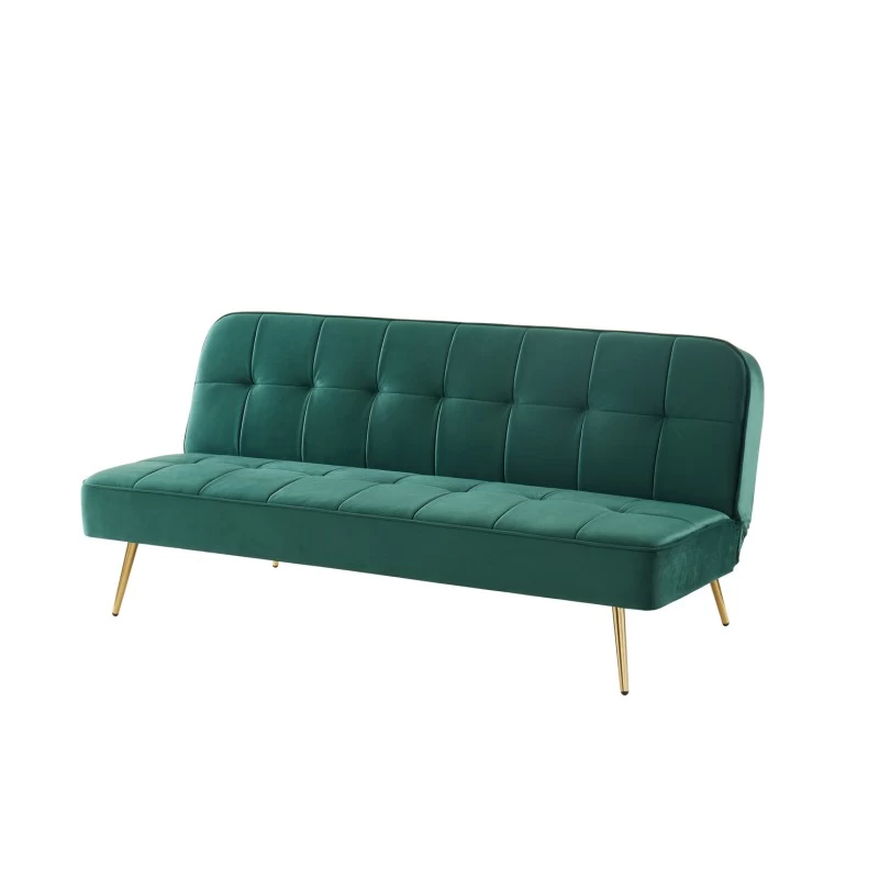 Banquette AROMA En Velours Vert 3 Places Convertible 6 Banquette AROMA En Velours Vert 3 Places Convertible – Image 6