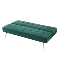 Banquette AROMA En Velours Vert 3 Places Convertible 14 Banquette AROMA En Velours Vert 3 Places Convertible -Meuble Déco Soldes canape aroma velours vert banquette 6