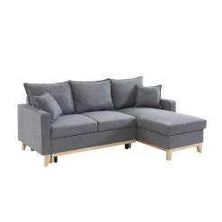Canapé D'angle BOSTON Convertible Tissu Gris Chiné 10 Canapé D'angle BOSTON Convertible Tissu Gris Chiné -Meuble Déco Soldes canape boston tissu gris chine angle convertible 2