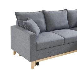 Canapé D'angle BOSTON Convertible Tissu Gris Chiné 13 Canapé D'angle BOSTON Convertible Tissu Gris Chiné -Meuble Déco Soldes canape boston tissu gris chine angle convertible 5