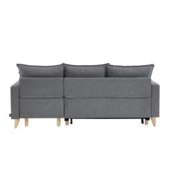 Canapé D'angle BOSTON Convertible Tissu Gris Chiné 14 Canapé D'angle BOSTON Convertible Tissu Gris Chiné -Meuble Déco Soldes canape boston tissu gris chine angle convertible 6