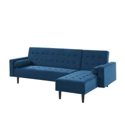 Canapé D'angle LUXURY Convertible Velours Bleu 4 Places 12 Canapé D'angle LUXURY Convertible Velours Bleu 4 Places -Meuble Déco Soldes canape d angle luxury convertible velours bleu 4 places 2