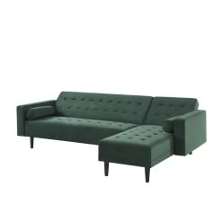 Canapé D'angle LUXURY Convertible Velours Vert 4 Places 13 Canapé D'angle LUXURY Convertible Velours Vert 4 Places -Meuble Déco Soldes canape d angle luxury convertible velours vert 4 places 3