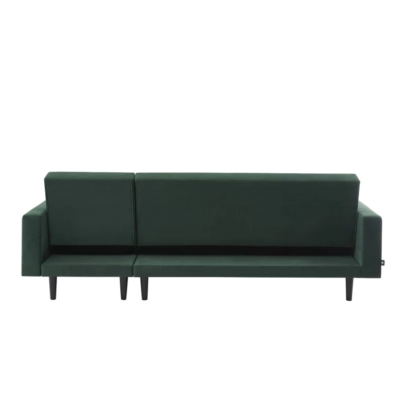 Canapé D'angle LUXURY Convertible Velours Vert 4 Places 7 Canapé D'angle LUXURY Convertible Velours Vert 4 Places – Image 7