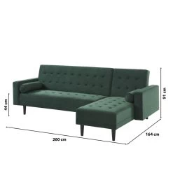 Canapé D'angle LUXURY Convertible Velours Vert 4 Places 18 Canapé D'angle LUXURY Convertible Velours Vert 4 Places -Meuble Déco Soldes canape d angle luxury convertible velours vert 4 places 8